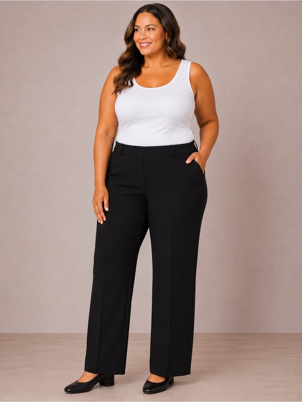 Lane Bryant Perfect Drape Straight Dress Pants NWT - Black